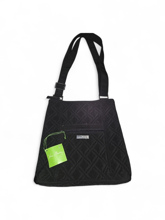 Vera Bradley Handbags - Vera Bradley Black Quilted Shoulder Bag with Front Zip Pocket